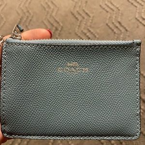 Blue coach leather wallet/ID holder